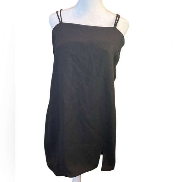 Zara Strappy Mini Little Black Dress with Criss-Cross Back Straps in Size Small - Picture 2 of 7